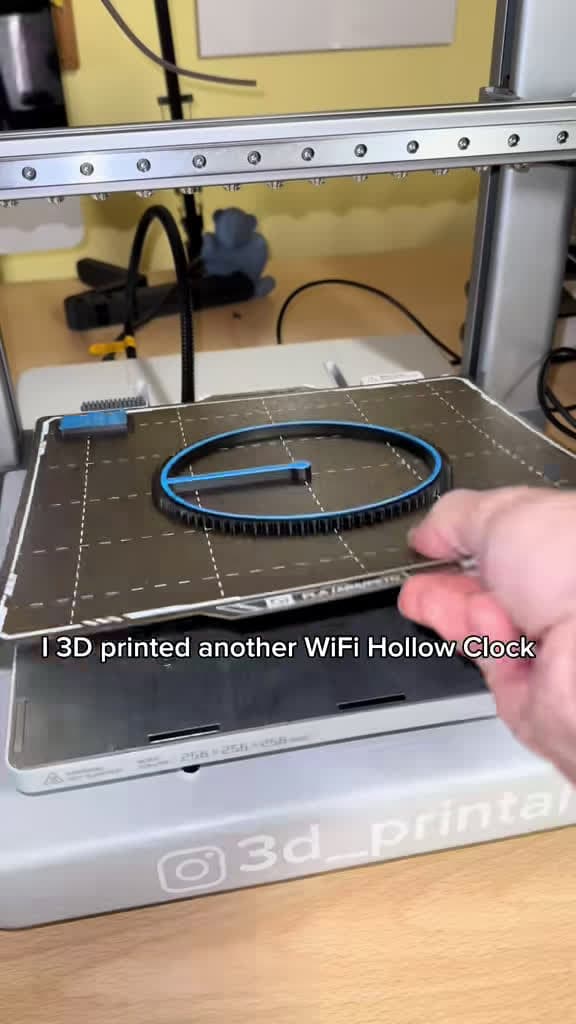 cover for This 3D printed WiFi hollow clock is mesmerizing! 🕒 #3DPrinting #Tech #DIY #Innovation