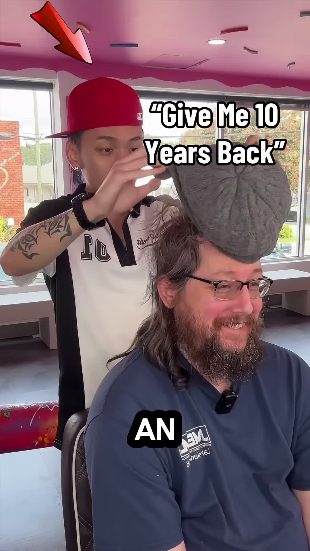 cover for This Barber Really Made Him 10 Years Younger amazing viralvideo