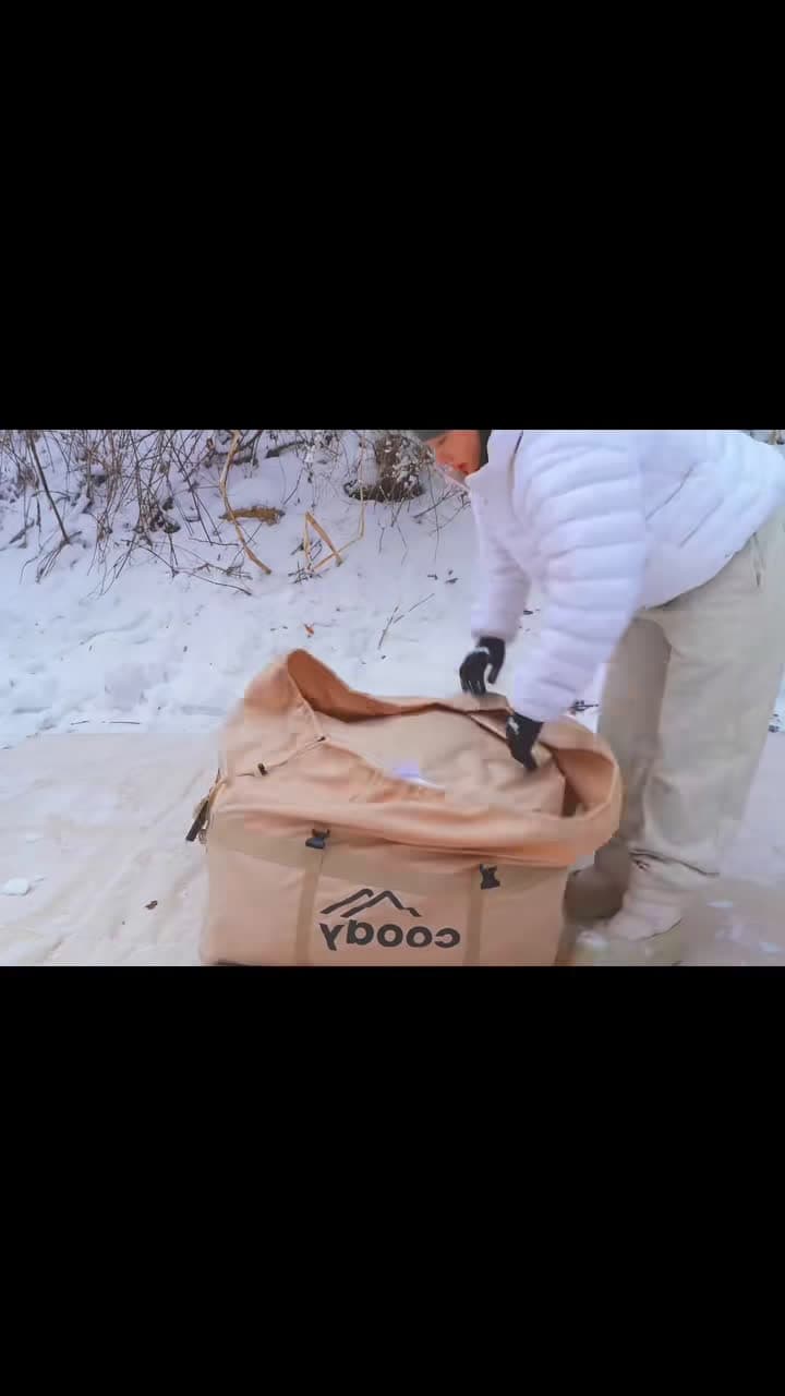 cover for ❄️ HEAVY SNOW Winter Camping in a Cozy Inflatable ten.ASMR.#camping #outdoor #bushcraft #survival #snow