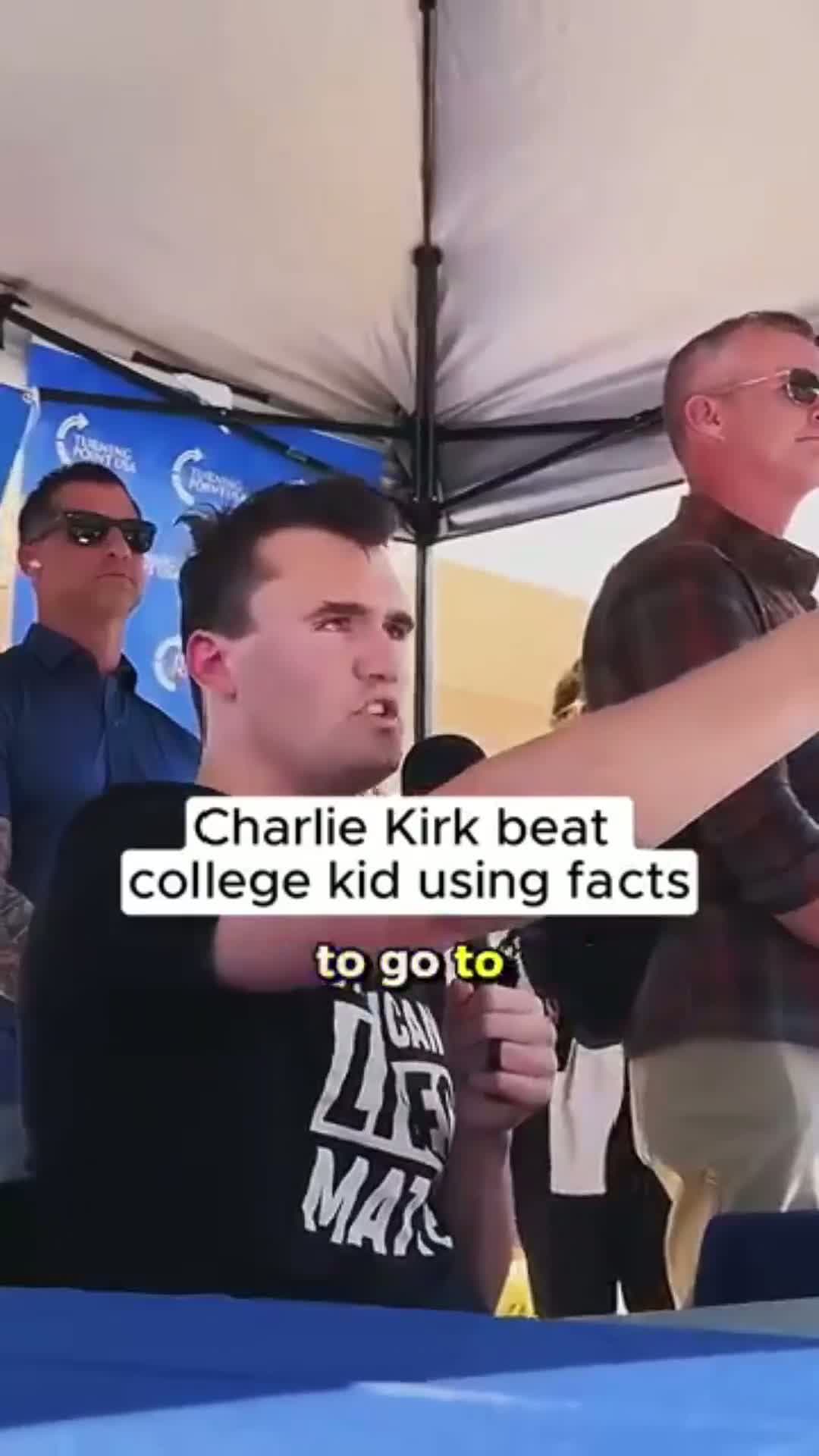 cover for Charlie Kirk calls out student for freeloading