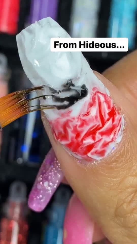 cover for From Hideous to Hot: Episode4 😂💅🏽 (Instagram:@ilysmnails) #nailart #nailpolish #acrylicnails #satisfying #slime #glitter #art #fyp #nails #gelnails #viral  #scoopz 