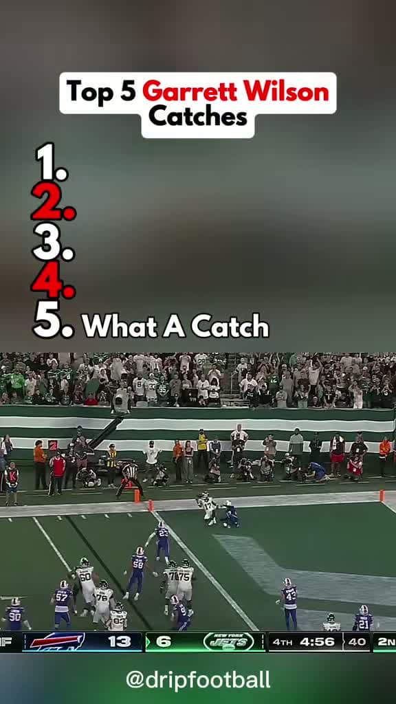 cover for Unbelievable Top 5 Garrett Wilson Catches! 🏈🔥 #NFL #GarrettWilson #Football