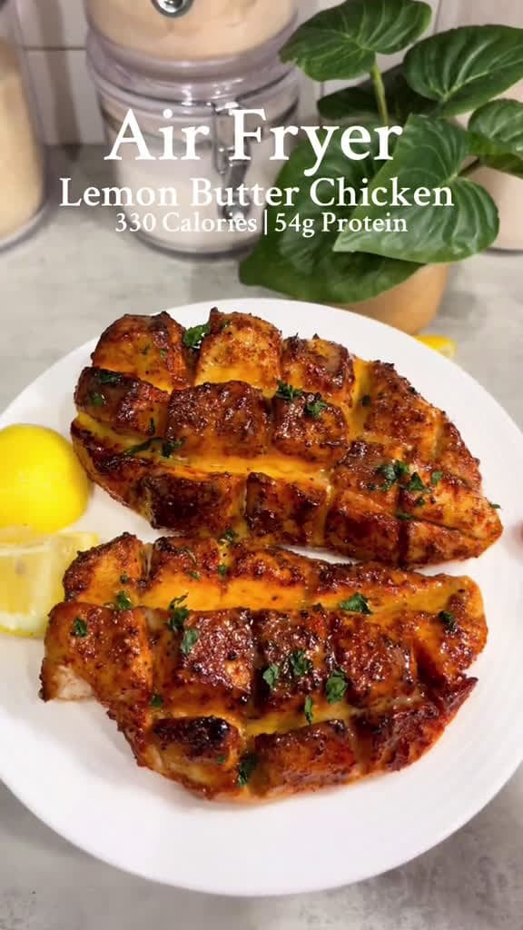 cover for Air fryer lemon butter chicken recipe 😋 #yummy #tasty #delicious #chicken 