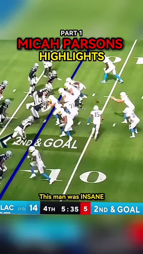 cover for Micah Parsons highlights: domination in the playoffs ⚡️ Sacks, speed, and relentless pursuit on display #MicahParsons #NFLHighlights #NFLPlayoffs #Football