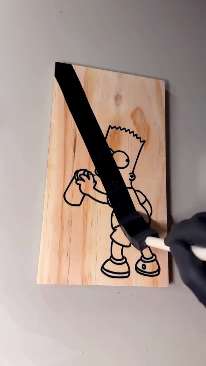 cover for Bringing Bart Simpson to life on wood! 🎨🖌 #BartSimpson #WoodArt #PaintingProcess #Simpsons #ArtVideo