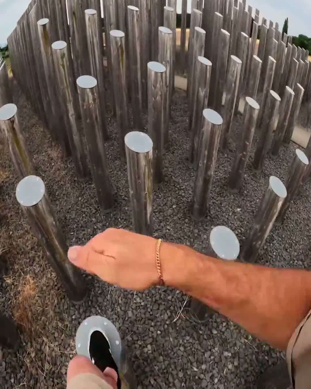 cover for Running on poles like a pro! 🏃‍♂️🔥 #ExtremeRunning #PoleChallenge #AdrenalineRush