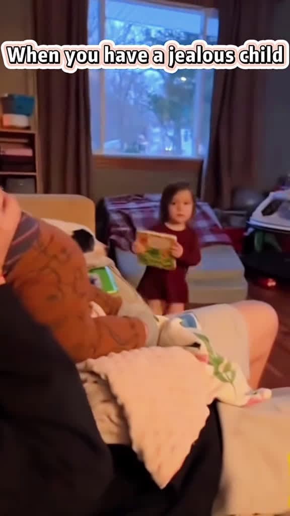 cover for When you have a jealous child funny funnyvideos fun Foryou funnymoments baby fyp haha kids 82541 #american