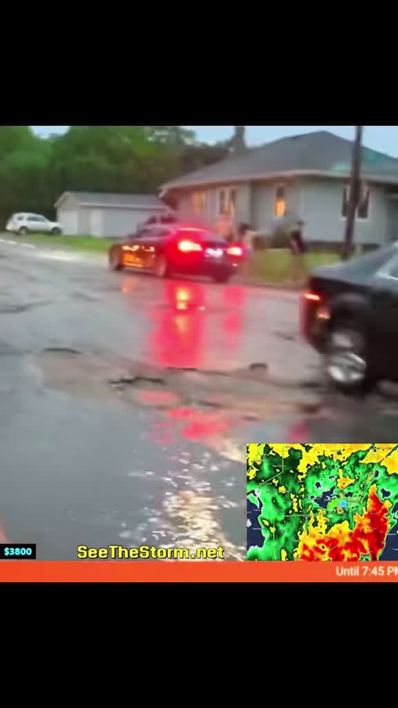 cover for Why you should NEVER drive through floodwaters! 🚫💦 #FloodSafety #StormChasing #Weather