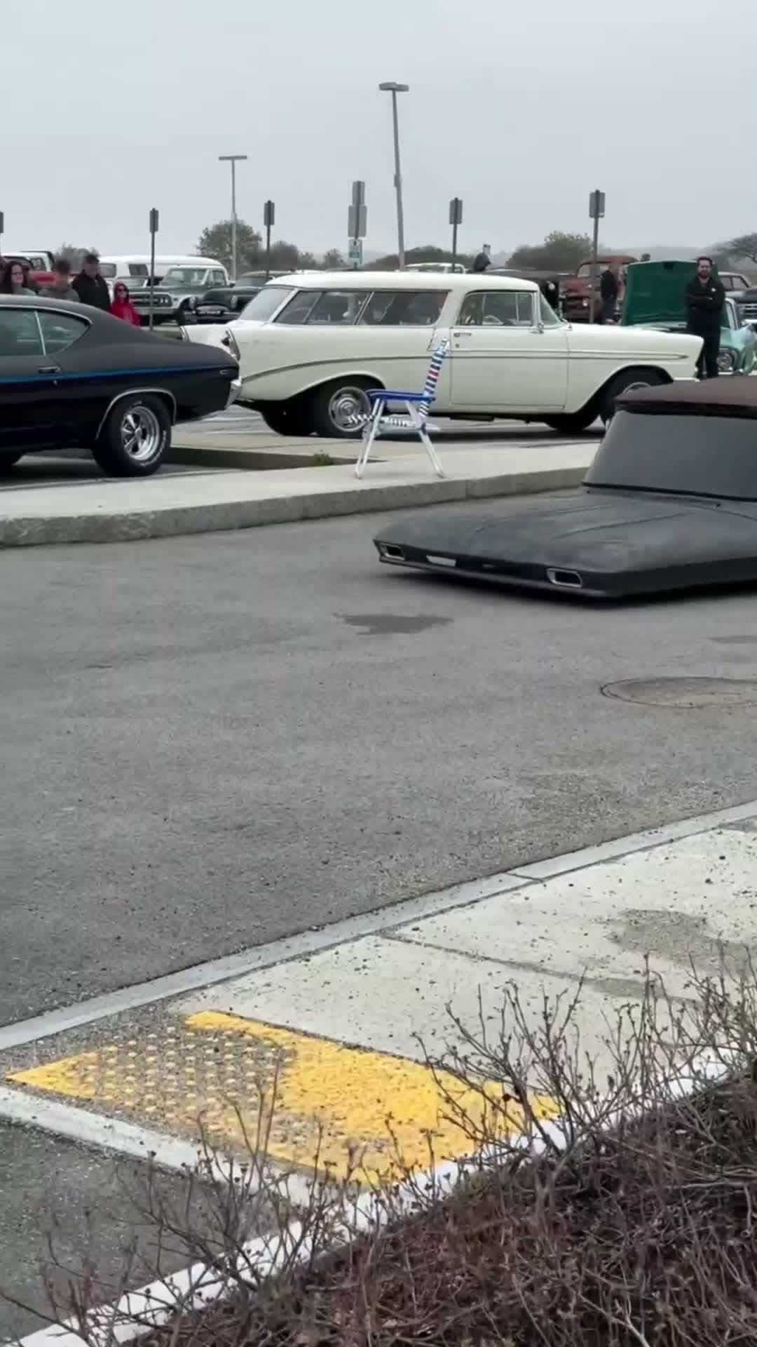 cover for What in the world is that and how do you fit inside it. #car #carshow #fyp #viral #scoopz #weird #cool #how 