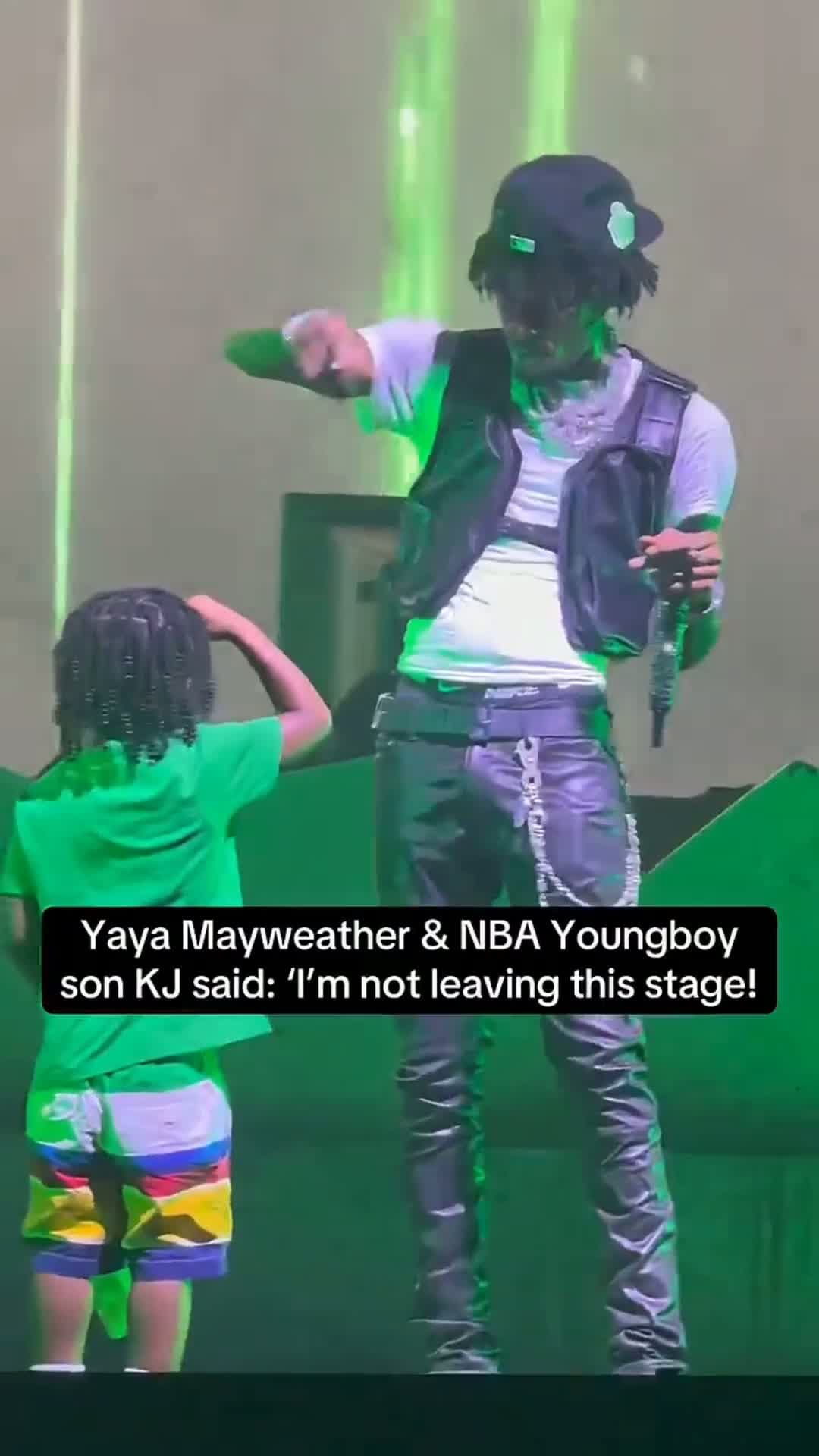 cover for NBA YoungBoy & Yaya Mayweather’s son KJ didn’t wanna leave the stage #masa #nbayoungboy