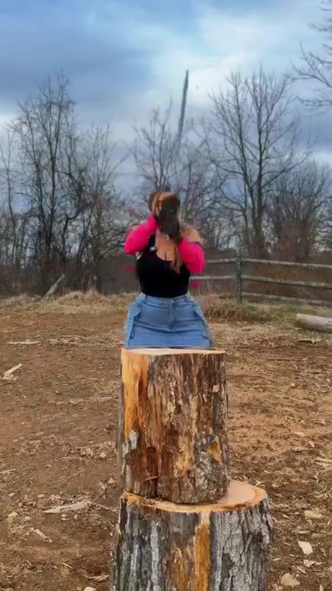 cover for Splitting firewood with a sword