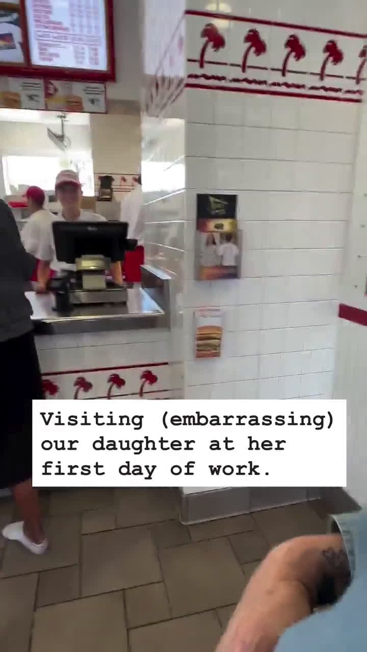 cover for First day feels! Watch how her parents surprise her at work ❤️ #FirstDay #FamilyGoals #SurpriseVisit