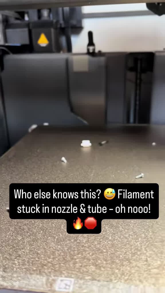cover for Filament got stuck in the nozzle and even broke inside the tube—yet I didn't give up. Disassembled, heated, cleaned, and fixed it. Ever faced this? 🔧😅 #3dprinting #3dprinter #3dprintingfix #3dprintingfail