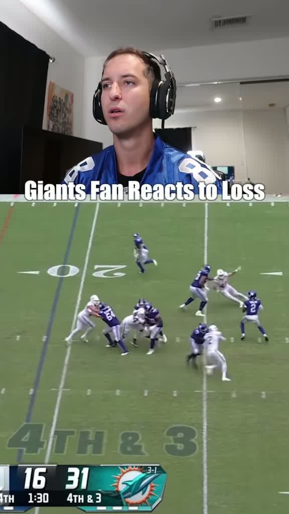 cover for Giants Fan Breaks Down Dolphins Loss 😤 #NFL #Giants #Dolphins #GameReaction