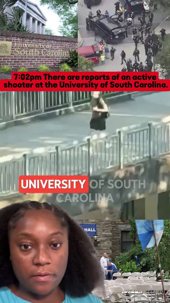 cover for False active shooter alert at University of South Carolina's Thomas Cooper Library—all clear given with no threat found. Stay safe! #UniversityOfSouthCarolina #SafetyFirst #FalseAlarm 🔔