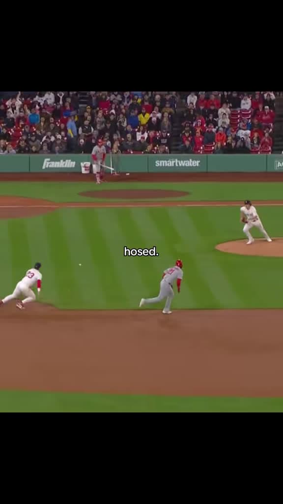 cover for Witness the ultimate baseball play! ⚾️ Incredible throw from the outfield! #BaseballMagic #StrongArm #MLB
