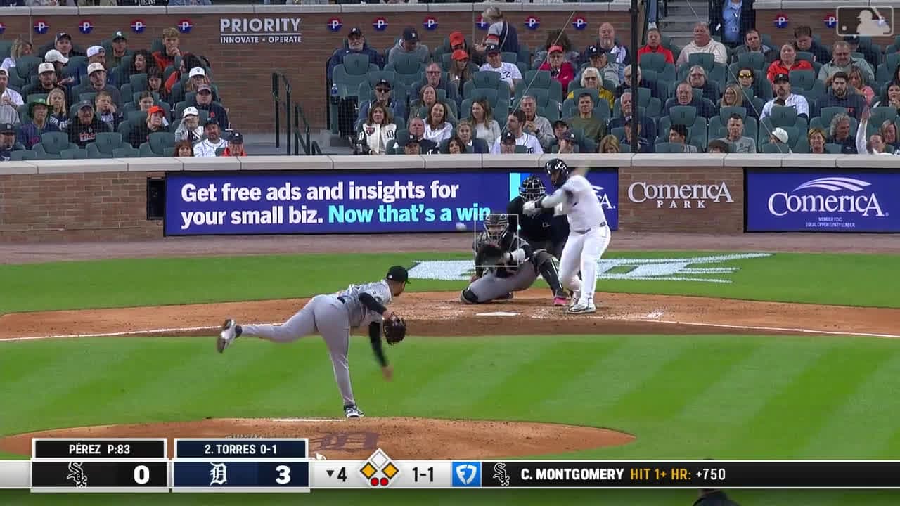 cover for Gleyber Torres crushes a 3-run homer to put the Tigers up 6-0! ⚾🔥 #MLB #HomeRun #DetroitTigers #WhiteSox