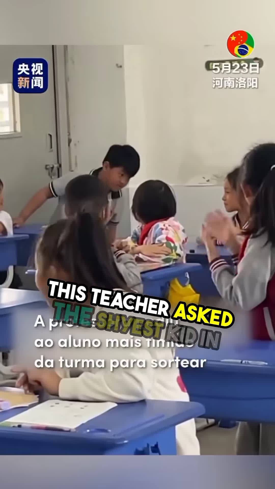 cover for Teacher makes the whole class celebrate the shyest kid on childrens day and its beautiful