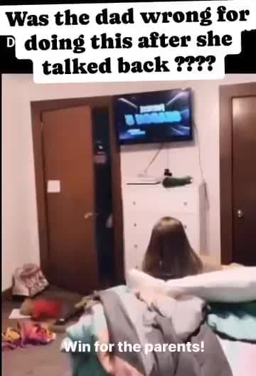 cover for Was the dad wrong for doing this after she talked back? #shorts