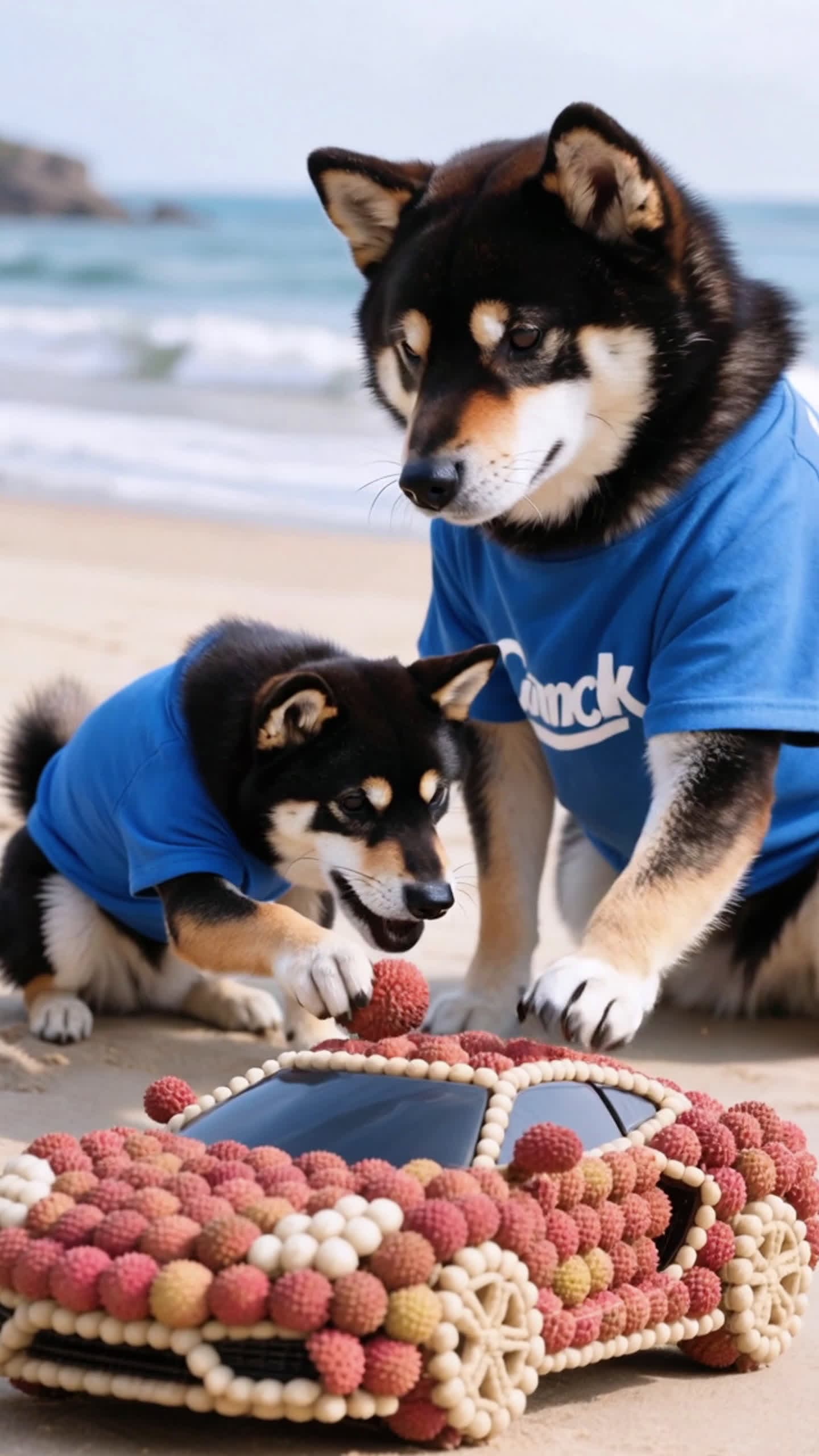 cover for AI-generated. The black Shiba Inu smelted gold to build a car! 🐕⛏️🚗 #ai #drama #funny #dog
