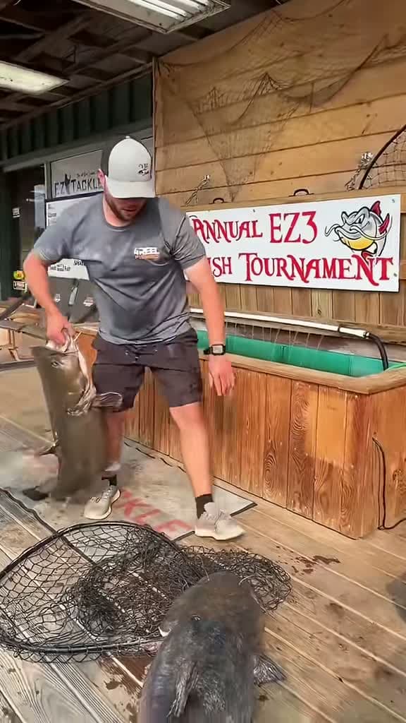 cover for Hours on the water = monster catfish! 🎣 Patience pays off! #catfish #bigfish #fishinglife
