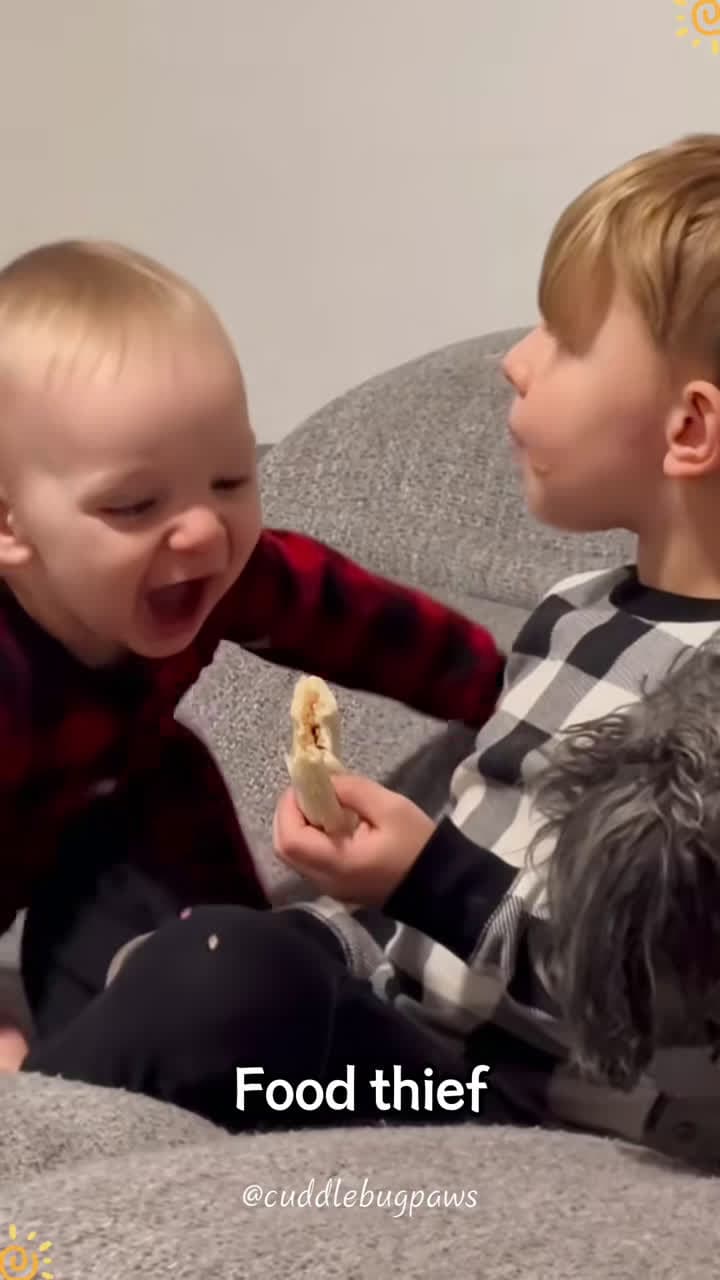 cover for When the dog can’t resist kid’s snacks! 🐶🍪 #dogstealsfood #cutedog #babyanddog