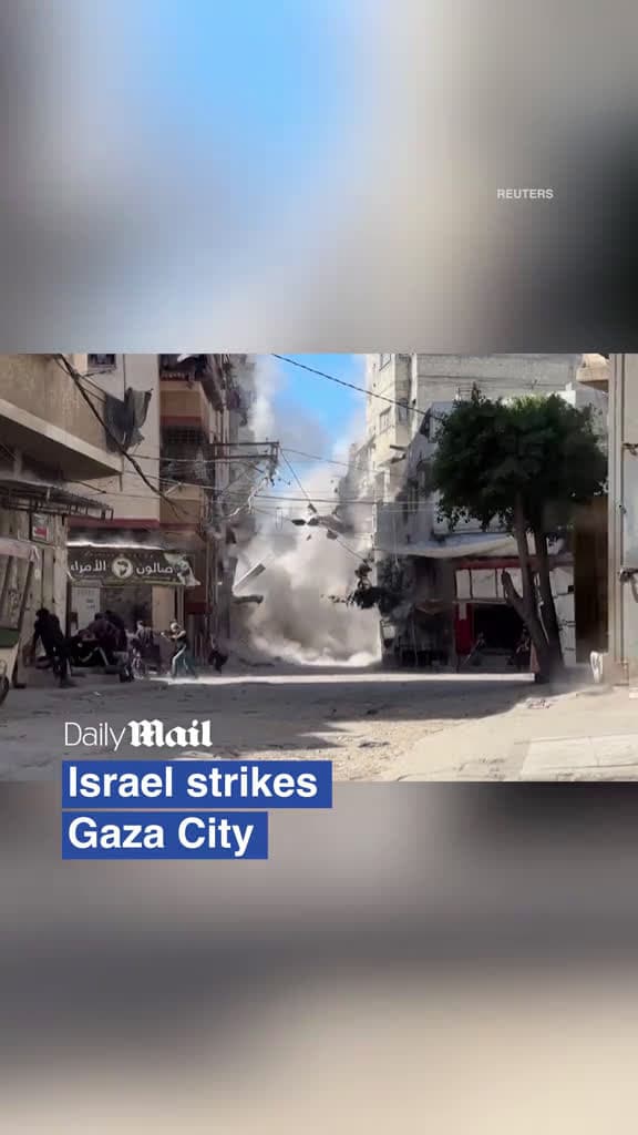 cover for On Sunday, an Israeli strike hit a building in Gaza City, sending people running through smoke and debris. That same day, the Israeli military issued a second evacuation order in 24 hours for a building and nearby tents shelter...