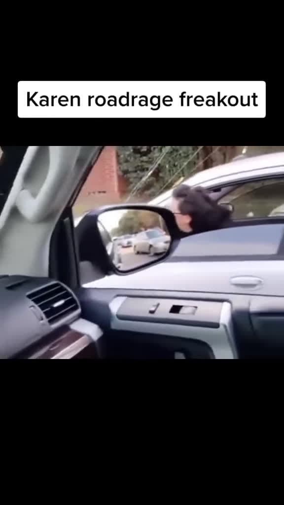 cover for #CaughtOnCamera #TrueCrimeStories Oh no… Real Karen spotted #roadrage.