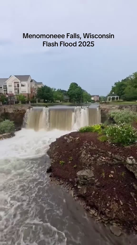 cover for Historic flooding hits Southeast Wisconsin as Milwaukee-area streets flood; more storms expected. Stay safe everyone 🌊 #WisconsinStorm #Flooding #Milwaukee #StaySafe