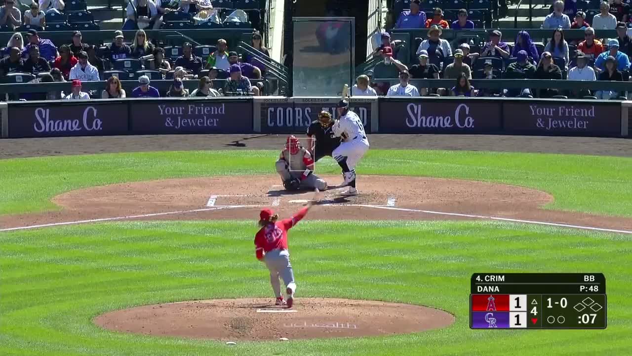 cover for Blaine Crim blasts his 4th homer to put the Rockies up 2-1! ⚾🔥 #MLB #Rockies #HomeRun #BlaineCrim