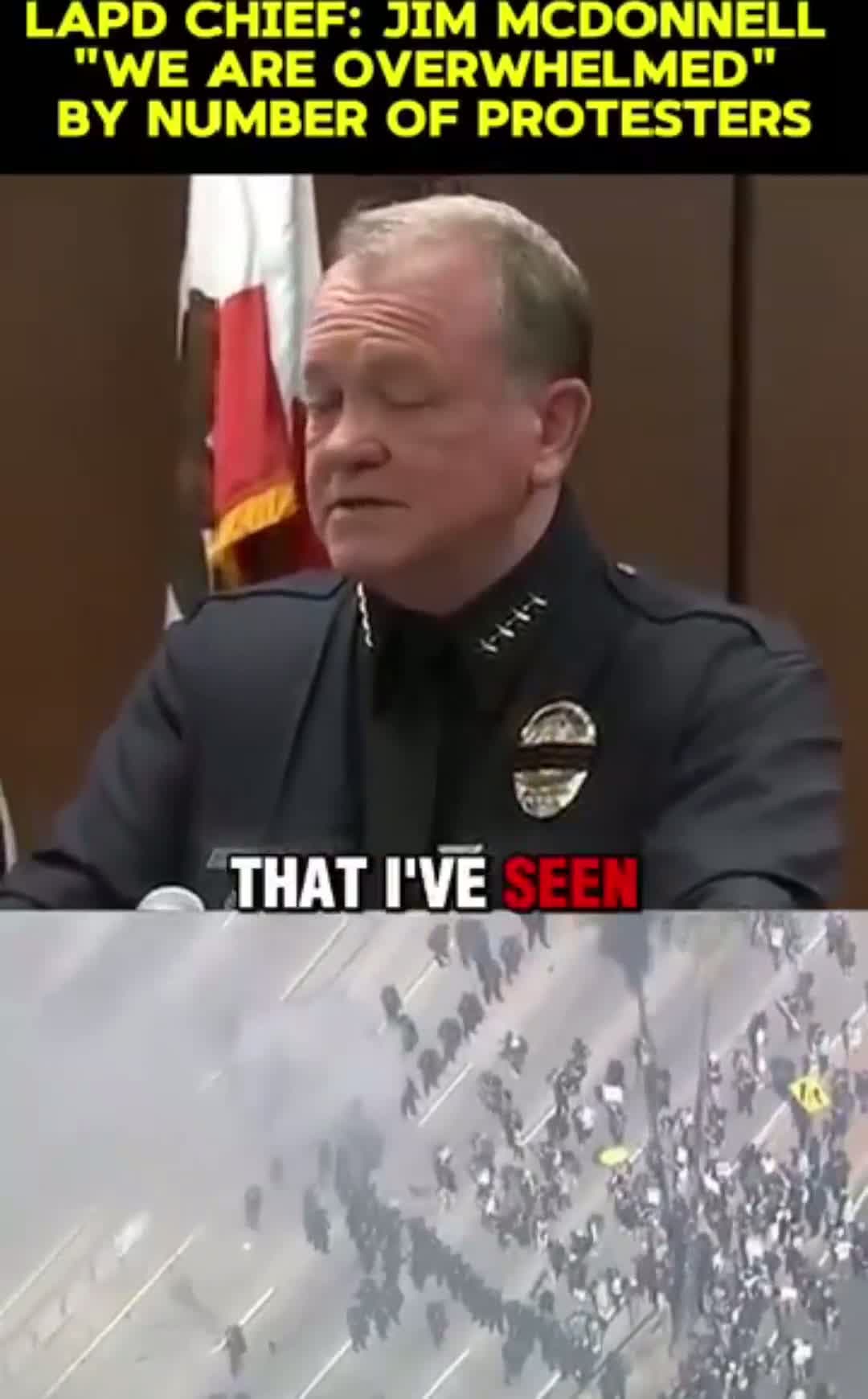 cover for LAPD ARE OVERWHELMED by number of protesters. #lapd #chiefpolice #laprotesters #shortsvideo 