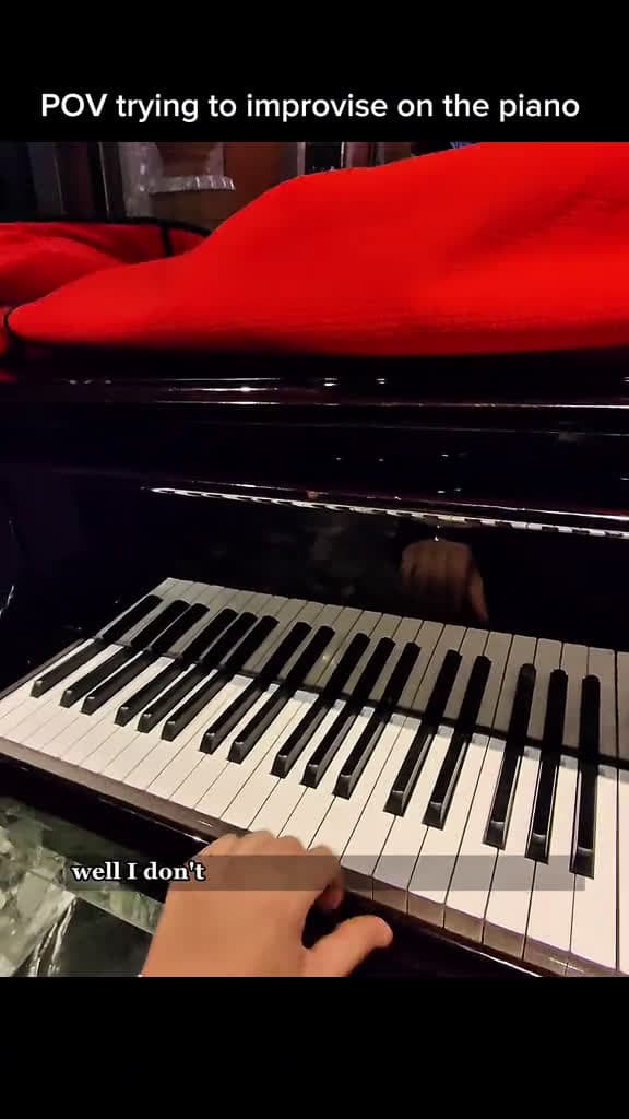cover for When you try to improvise on the piano... and hope for the best 🎹😂 #pov #keyboard #music #yamaha