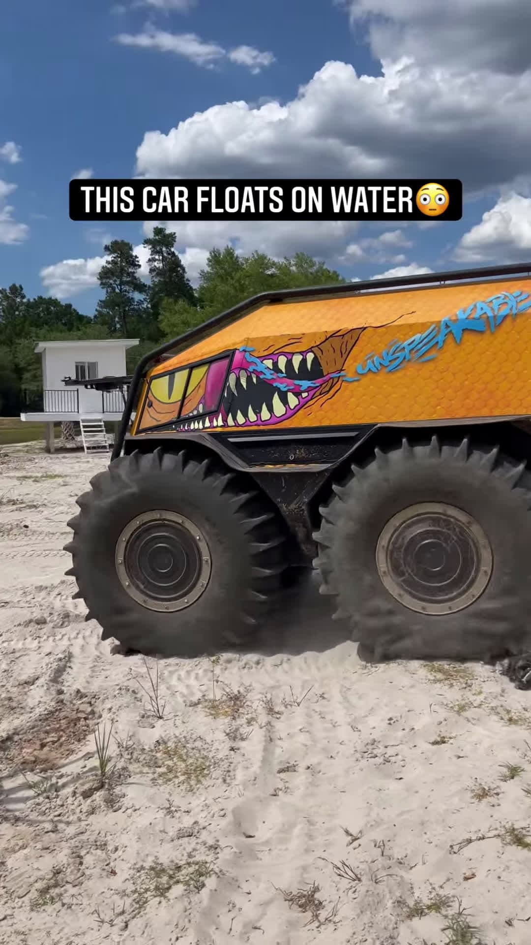 cover for This car floats on water