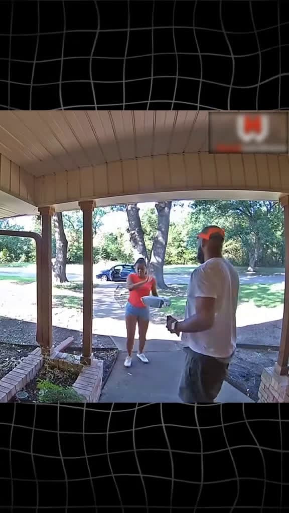 cover for Thief caught red-handed on doorstep by doorbell cam! 🚨 #CaughtOnCamera #SecurityFootage #RingSecrets