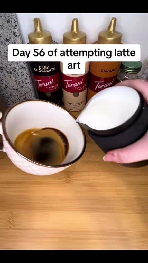 cover for Started strong, then latte art chaos! 😂 What’s your favorite latte art pattern? #latteart #coffee #barista #espresso #fail