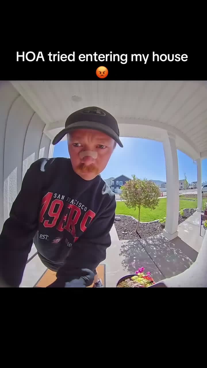 cover for HOA tried to enter my home—my security camera captured the moment. Here’s what you need to know about HOA rights and home security 🚨 #BreakingNews #HOA #HomeSecurity #SecurityCamera