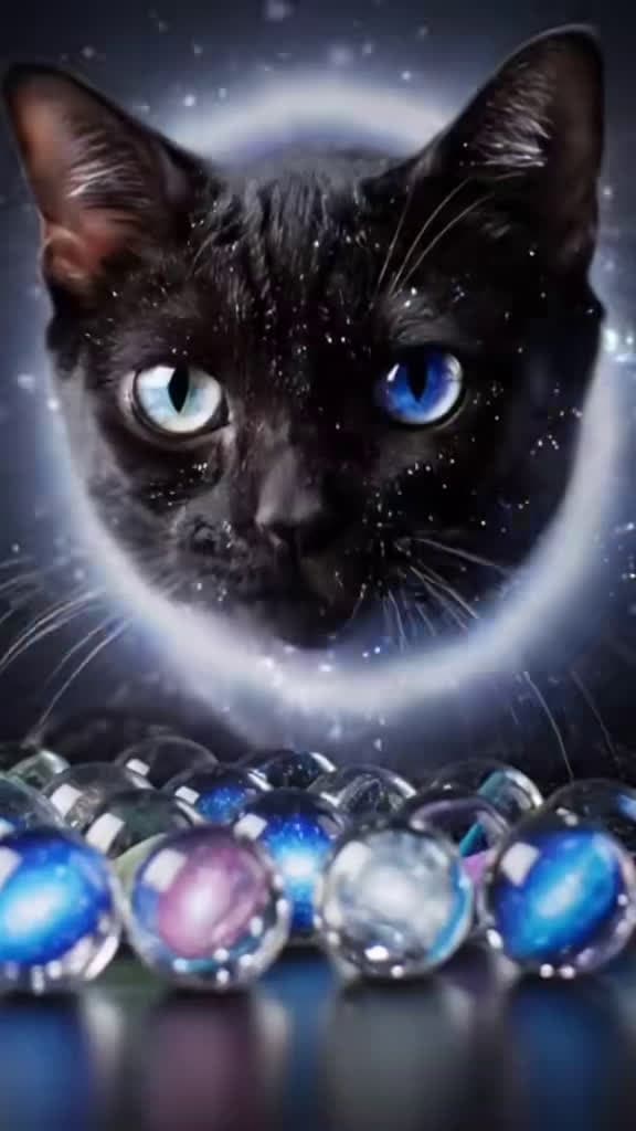 cover for Watch this mischievous cat topple a galaxy toy! 😸✨ #cat #viral #toy #animals