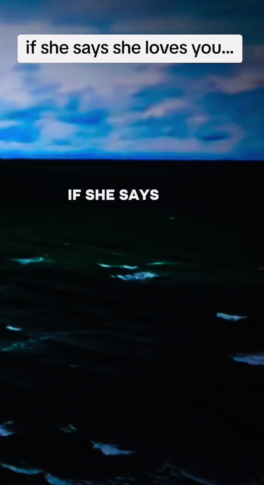 cover for If She Says She Loves You ❕