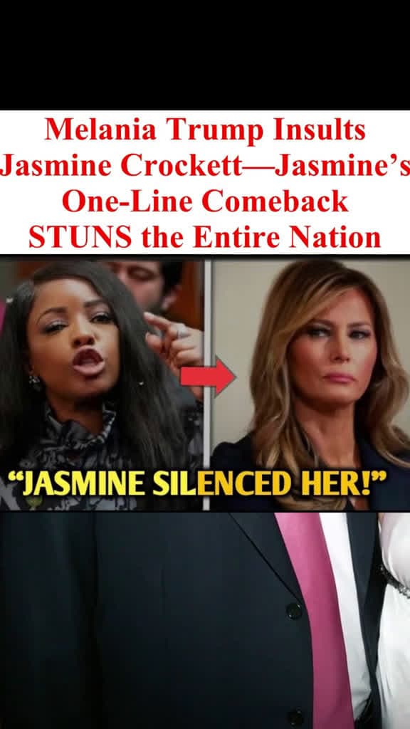 cover for Melania Trump Claps Back at Jasmine Crockett!