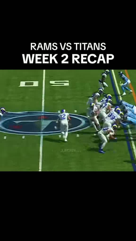 cover for Rams crush Titans 33-19 in Week 2! Horns up 🤘 #NFLHighlights #Football #Sports