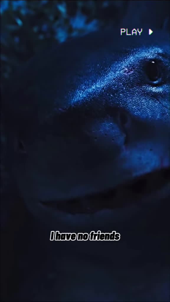 cover for King Shark brings the cutest yet saddest moment — nom nom included 🦈😢 #KingShark #DC #CuteButSad #MovieMoment #NomNom