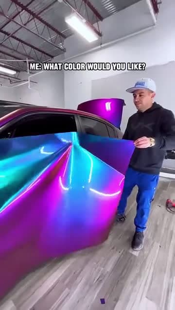 cover for Transforming a car with flawless wrap skills! 🚗✨ #CarWrapping #Satisfying #Transformation