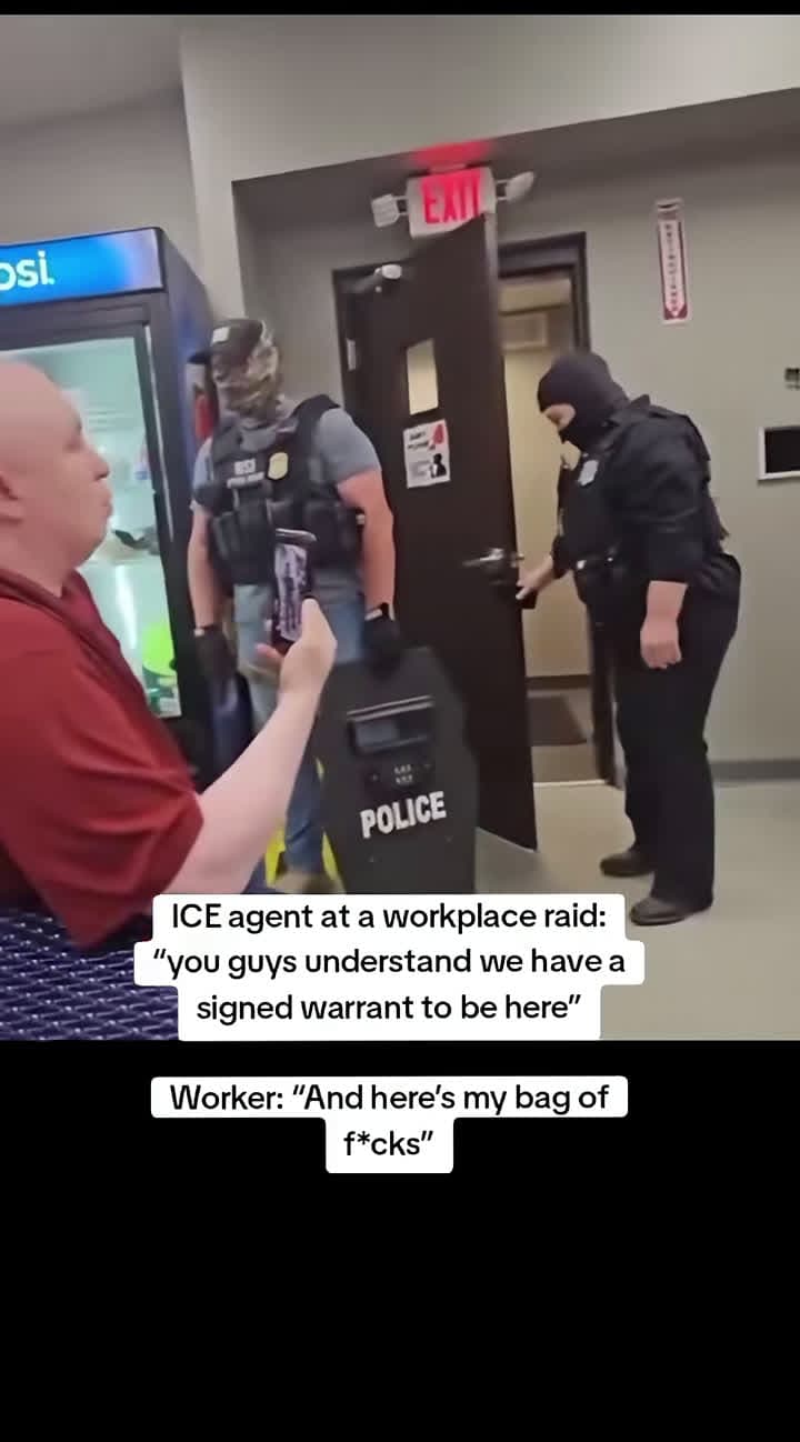 cover for #CaughtOnCamera #ICE agent at a workplace raid： “you guys understand we have a signed...