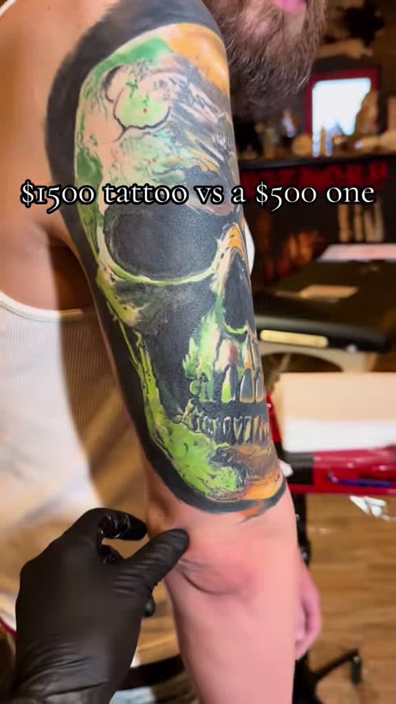 cover for From disaster to masterpiece—watch this horror tattoo cover-up transformation! 💀 #TattooTransformation #CoverUp #HorrorInk