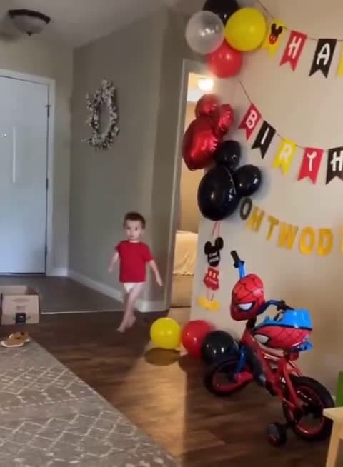 cover for Toddler's priceless reaction to surprise birthday party! 🎉 #BirthdayJoy #Toddlers #SurpriseMoment