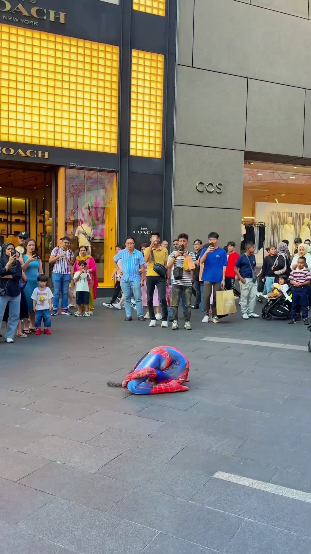 cover for SHOCKING SPIDERMAN DANCE PERFORMANCE IN PUBLIC WHAT TIME DID YOU SEE THIS summervibesletsmove