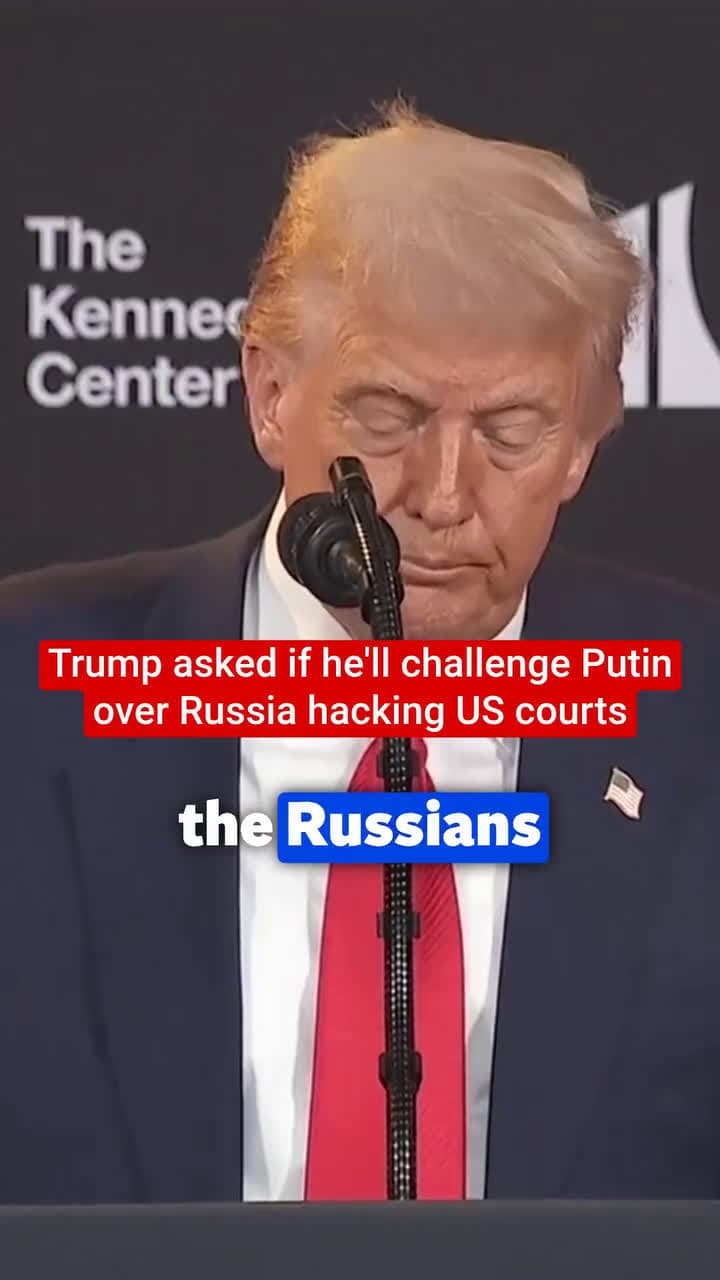cover for President Donald Trump was asked if he will challenge Vladimir Putin over reported Russian hacking of the US Federal Courts system when the pair meet in Alaska on Friday.Click link in bio for more 🔗