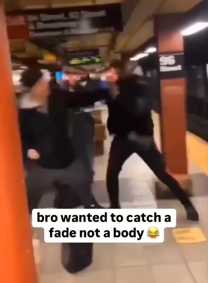cover for Fight on subway platform! 😳 #djrjfame