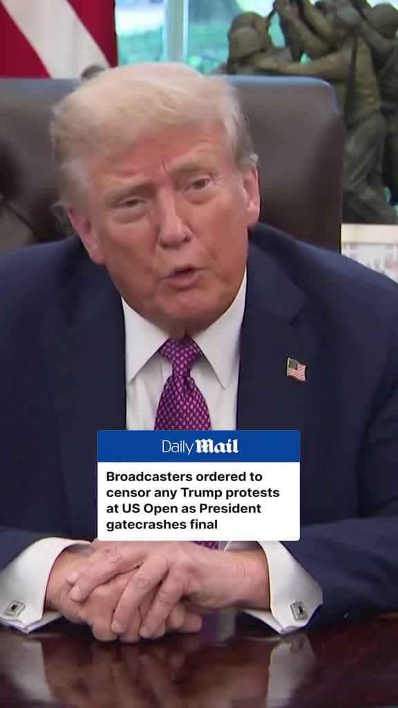 cover for Broadcasters have been ordered to censor any protests or reactions to president Donald Trump when he attends Sunday's US Open men's singles final between Jannik Sinner and Carlos Alcaraz. Trump will make his first visit to the ...