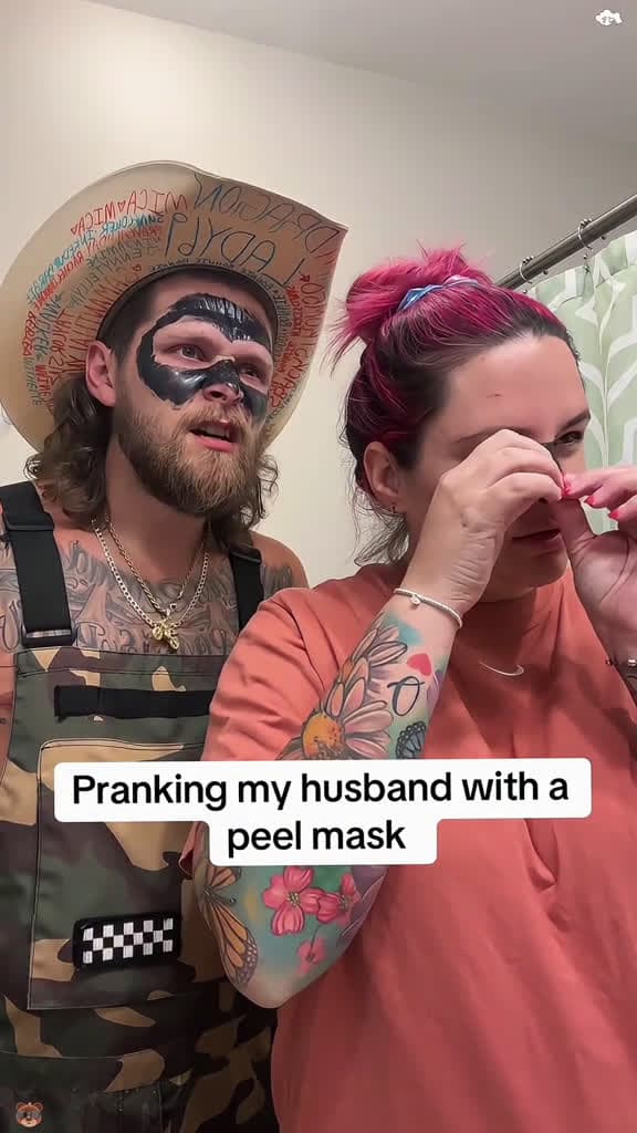 cover for Pranking my husband with a peel mask tiktok funny funnyvideos prank foryou usa tiktok inte 64174 #shortvideos